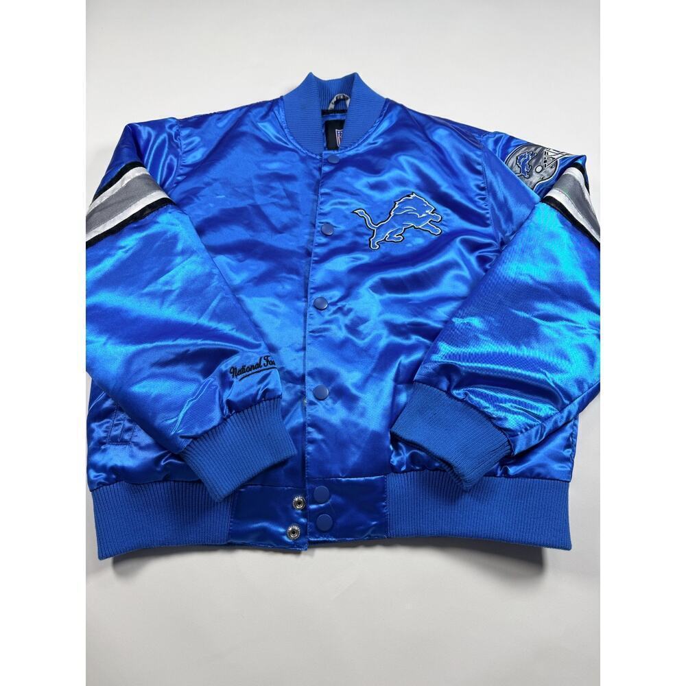 Detroit Lions Youth Satin Bomber Jacket | NFL | Youth XXL | NEW (NWOT)